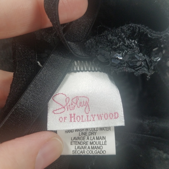 Shirley of Hollywood Sexy Black Lace Lingerie Slip - Picture 7 of 9